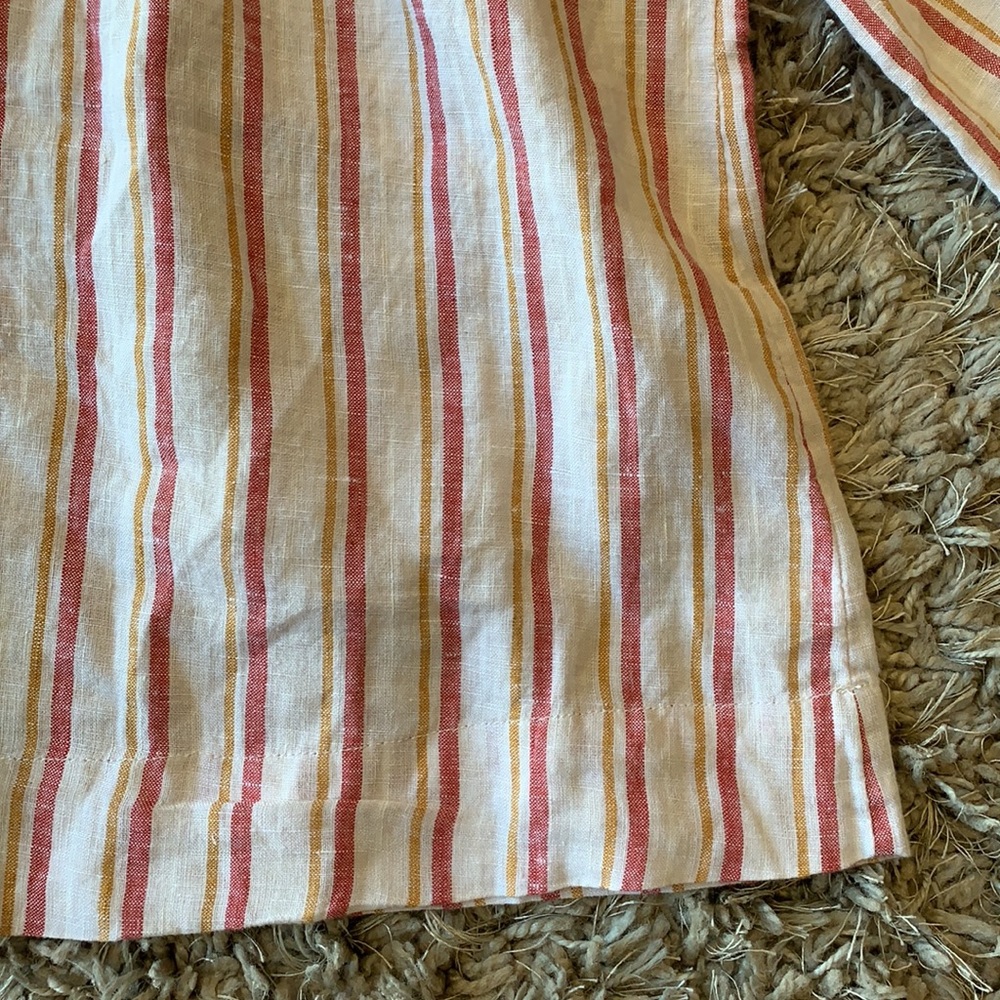 RACHEL ZOE 100% Linen Striped Top - Picture 9 of 14
